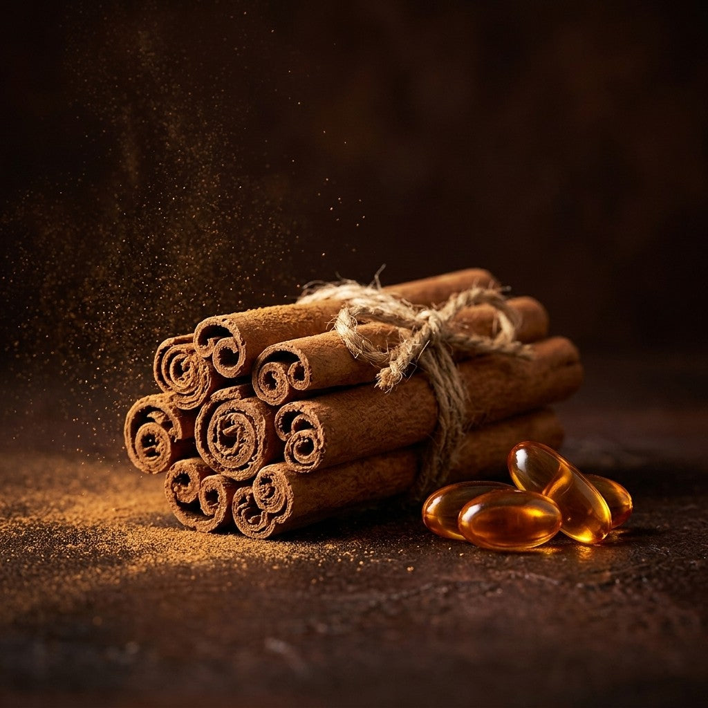 Rajas de canela Ceylon con cápsulas ámbar