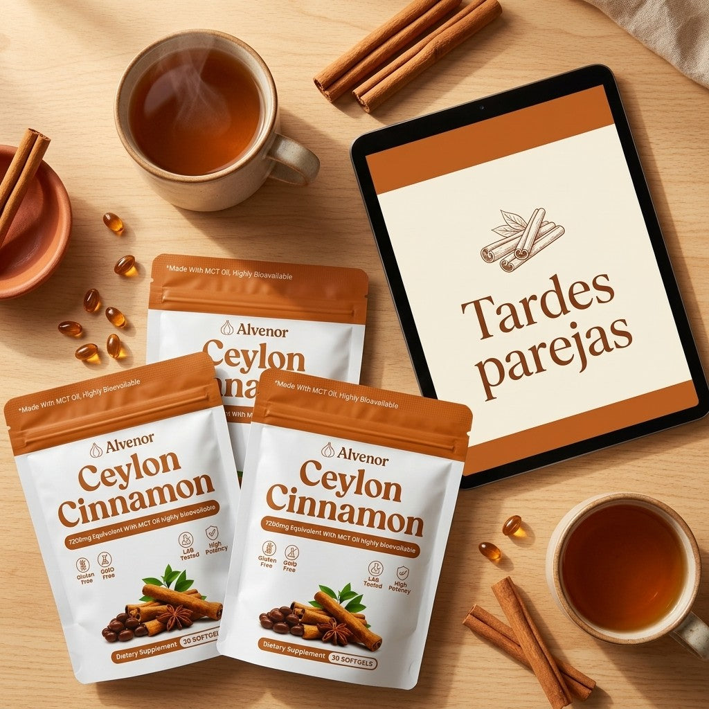 Bolsas de Alvenor Canela Ceylon con el ebook Tardes parejas
